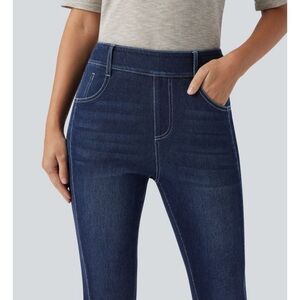 HALARA Women's Dark Indigo Skinny Pull-On Jeans